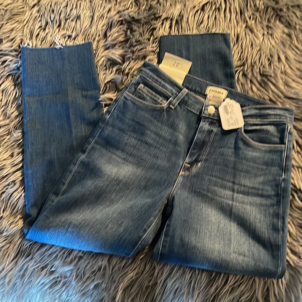 L’Agence Sada high rise crop jeans, Toledo wash size 27